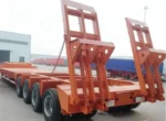 Lowbed semi trailer designed for heavy equipment transport