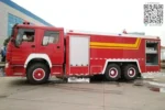 HOWO fire truck cabin with air conditioner and emergency lights