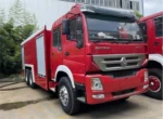 Top-mounted fire monitor and alarm siren on roof