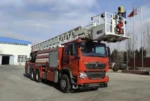 Driver cabin of the Sinotruk HOWO fire truck