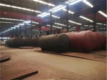 Close-up of underground LPG tank fabrication by Chengli factory workers