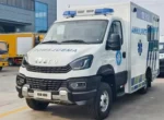 Mobile clinic interior configured for patient transport and medical care