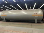 Liquid ammonia tank body and valves detail