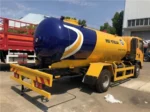 LPG filling hose and nozzle system on bobtail truck
