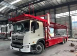 Multi-level car transport trailer with sedans