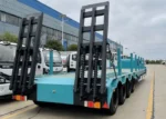 Diamond steel plate deck on low loader semi trailer