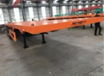 Flatbed platform with checkered plate surface and twist locks