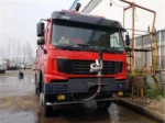 Rear view of off road emergency fire truck