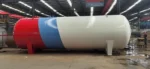 Industrial 25 ton gas storage tank with support legs