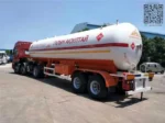 12R22.5 tubeless tires on LPG tanker trailer
