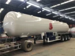 Emergency cut-off valves on top of LPG tanker trailer