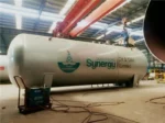25 tons LPG storage tank painted red at Chengli manufacturing facility