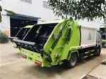 6cbm compressed garbage truck side profile view