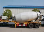 Concrete mixer drum tank semi trailer rear discharge