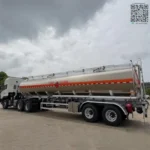 Interior epoxy coating and anti-skid walkway on fuel tanker