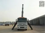 HOWO LHD cab interior with dashboard controls and 10-speed gearbox shifter