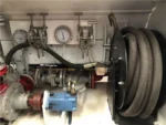 Steel fenders and two fire extinguisher holders on LPG truck
