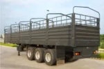Canvas carrier mounted on drop side semi trailer