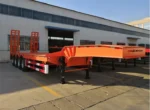 Complete 80 ton low bed trailer in factory yard