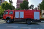 rear firefighting equipment and tank area