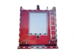 Shacman fire engine truck side profile with crew compartment