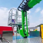 Telescopic boom extension showing 19 meter reach