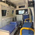 Complete ambulance equipment including fire extinguisher and waste bin