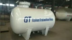 Cylindrical LPG tank body with supporting frame structure