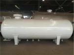Rear view of LPG storage tanker unit