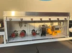 Control panel with pressure gauge and level meter