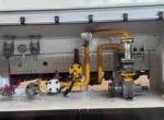 Emergency control valve box and dual fire extinguisher holders