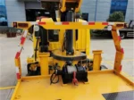 Complete wrecker truck side profile showing flatbed and crane