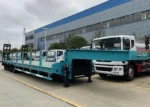 Custom painted Chengli lowbed trailer with buyer logo