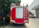 Storage compartments with aluminum shutters on Sinotruk HOWO fire truck