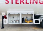 3 axle chassis suspension and wheel assembly under LPG tank