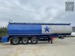 Rear lighting system with LED stop lights on tanker trailer