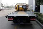 Rear flatbed platform with winch controls