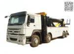 Complete HOWO rotator wrecker truck ready for shipping from Chengli factory yard