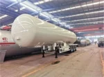 Overall dimensions 13350x2550x3995mm on the LPG tanker trailer