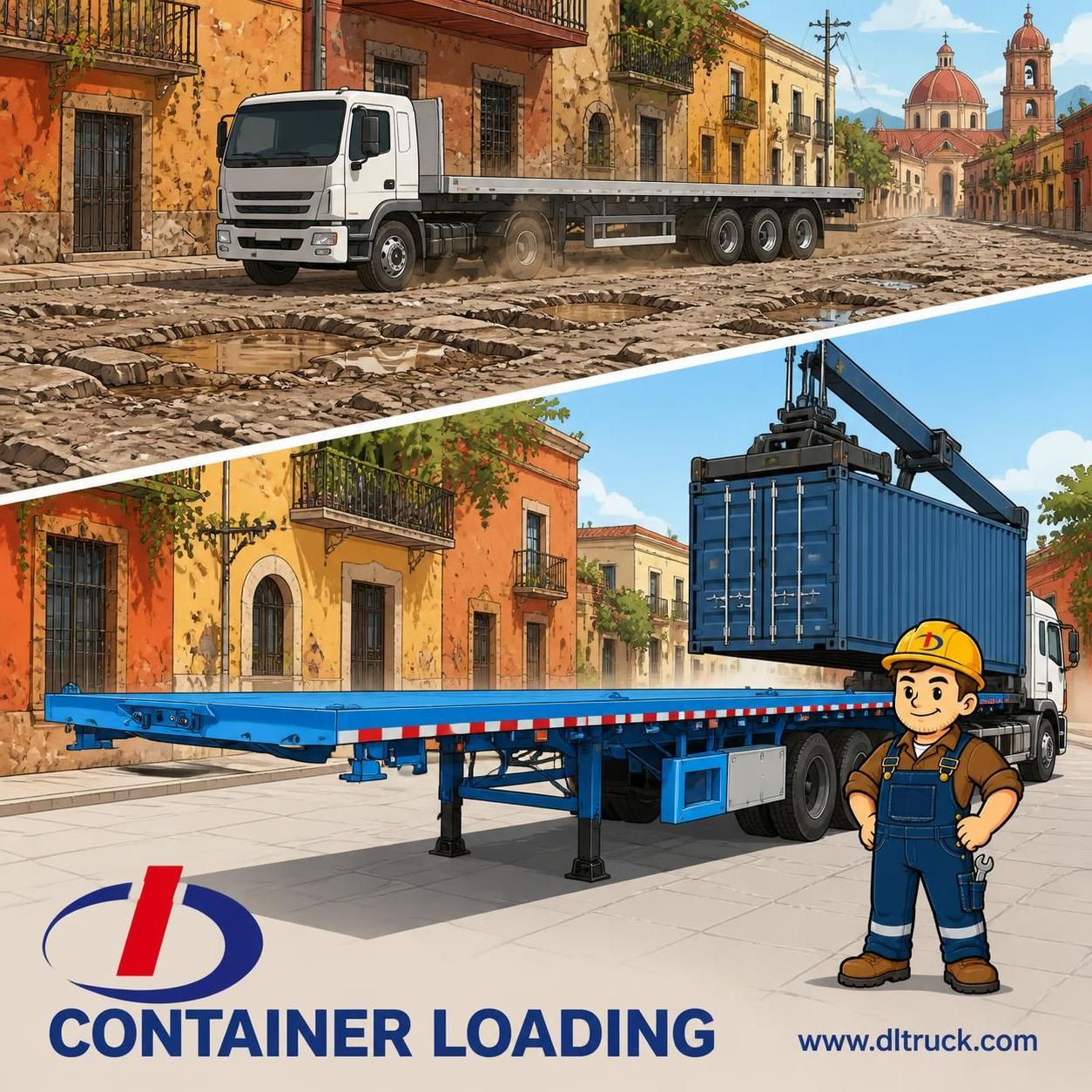 40FT Tri-Axle Flatbed Trailer for Container Loading - Chengli Factory - pain point 1 ad image