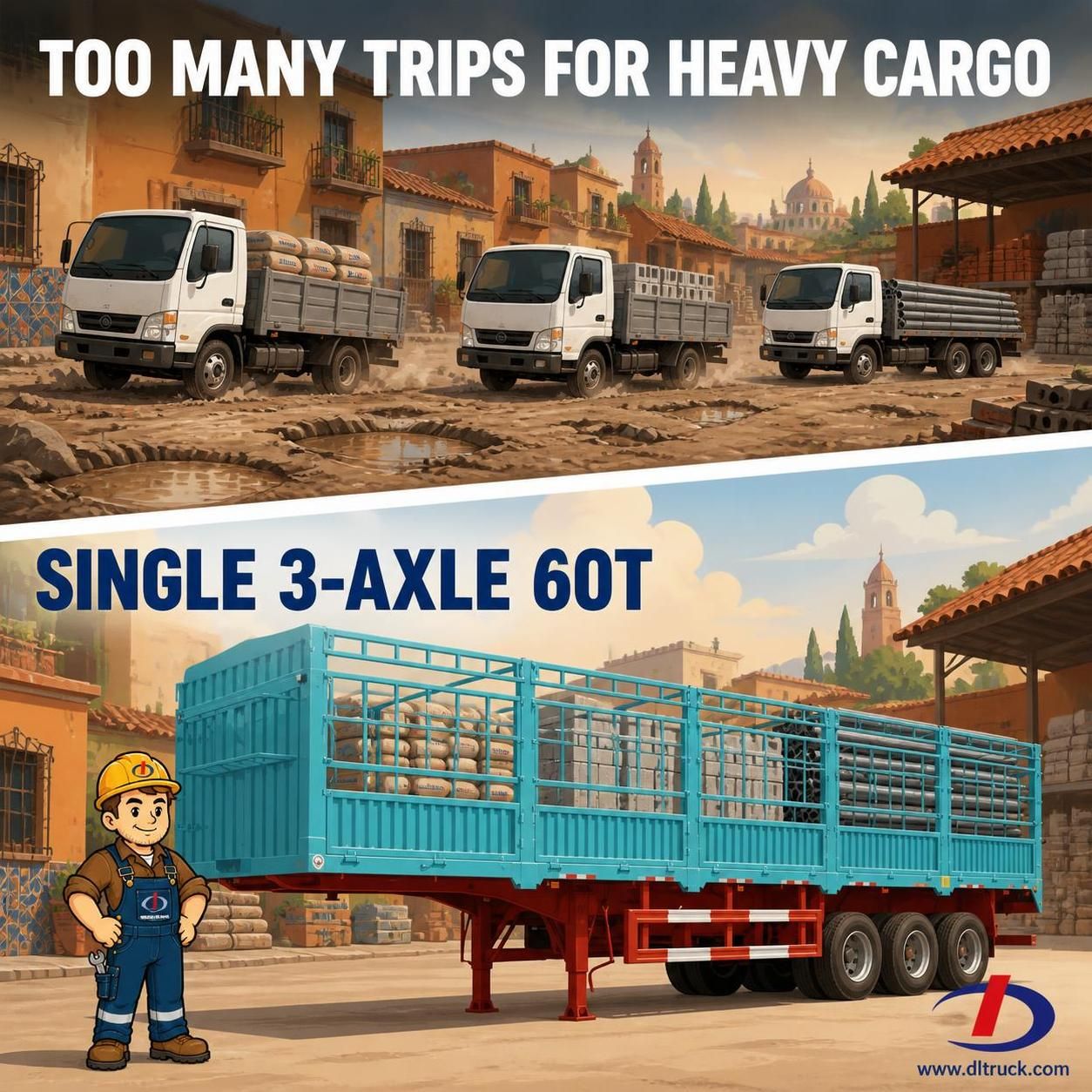 Factory Good Price Chengli 3 Axle 60T Side Wall Fence Cargo Semitrailer - pain point 1 ad image