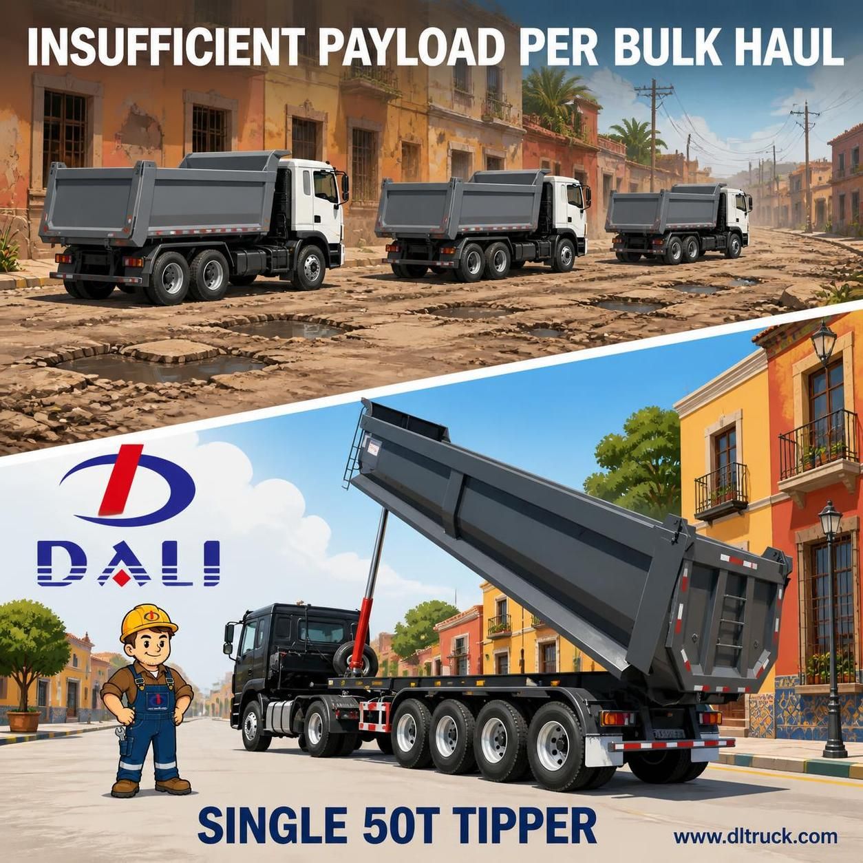 China 4 Axle 50T U-Shape Tipper Dump Semi-Trailer | Factory Good Price Chengli - pain point 1 ad image