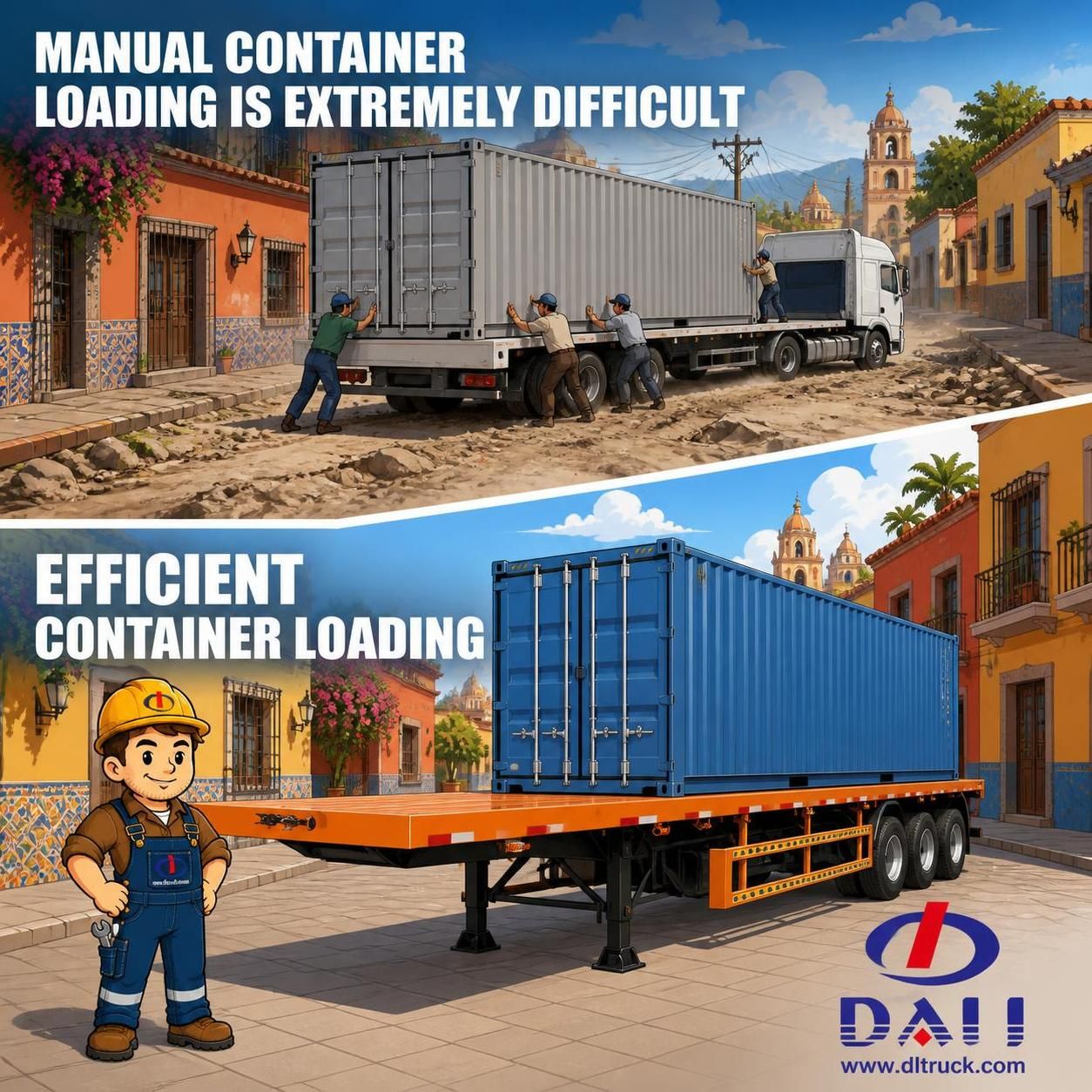 40FT 50Tons Container Loading Flatbed Trailer - Chengli Factory Good Price - pain point 1 ad image