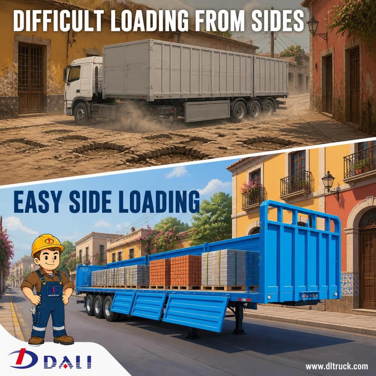 Drop Side Cargo Semi Trailer - Factory Good Price Chengli - pain point 1 ad image