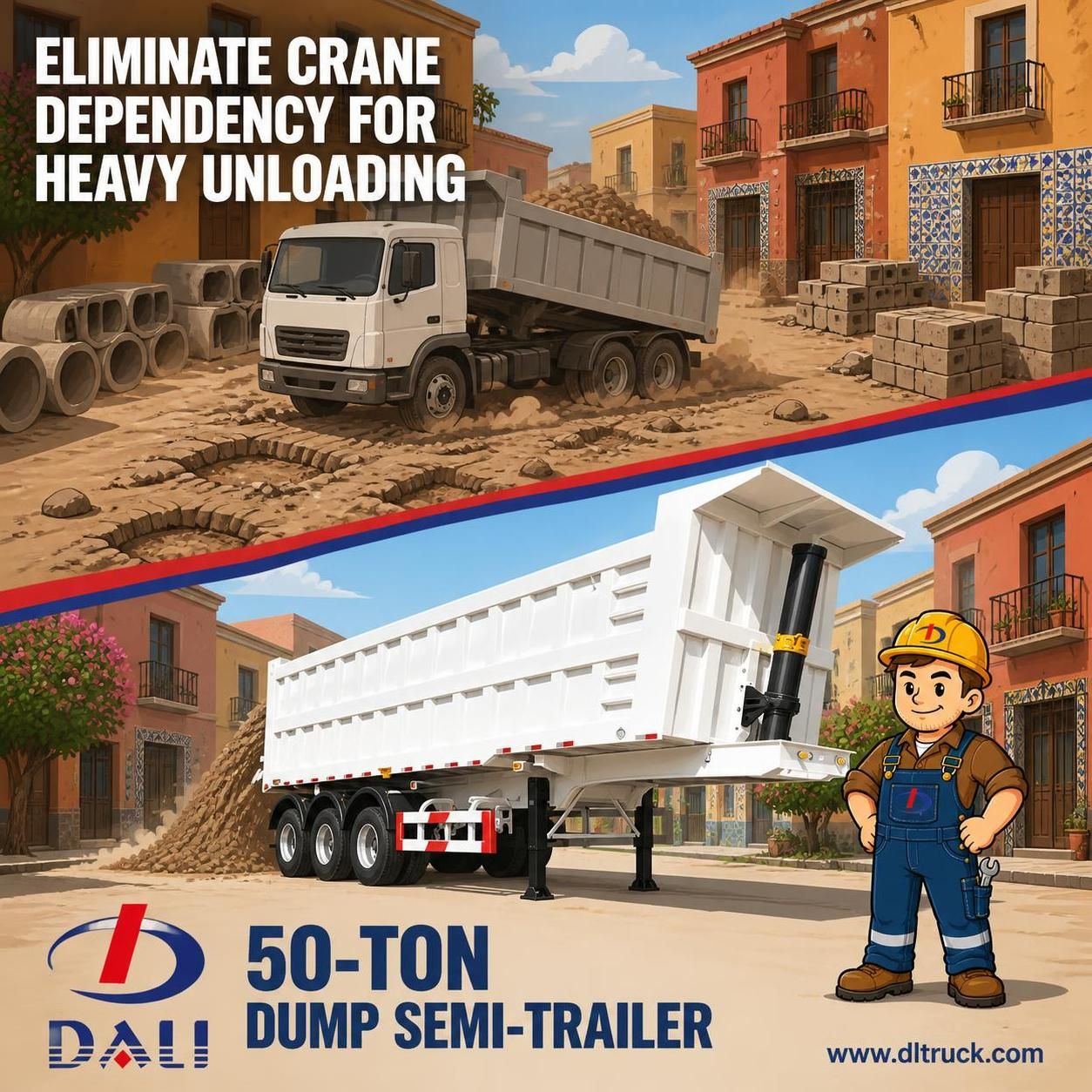 50 Ton Dump Semi Trailer - Good Price from Chengli Factory China - pain point 1 ad image