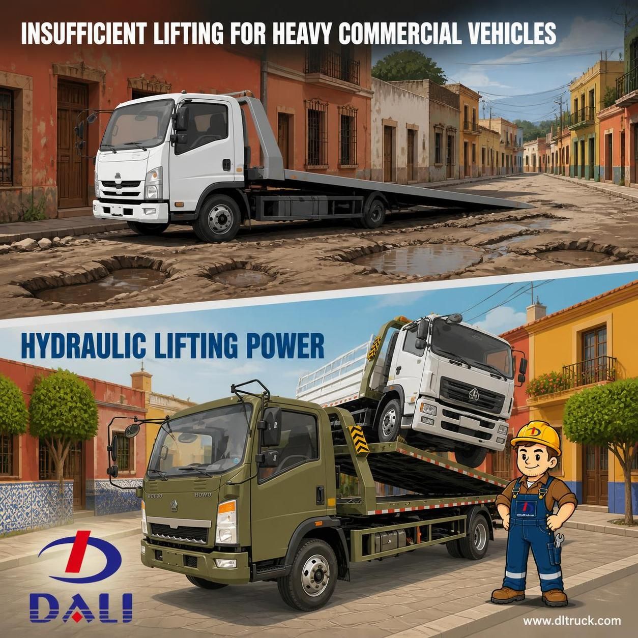 China HOWO 6-Ton Capacity Flatbed Tow Truck - CHENGLI Factory - pain point 1 ad image
