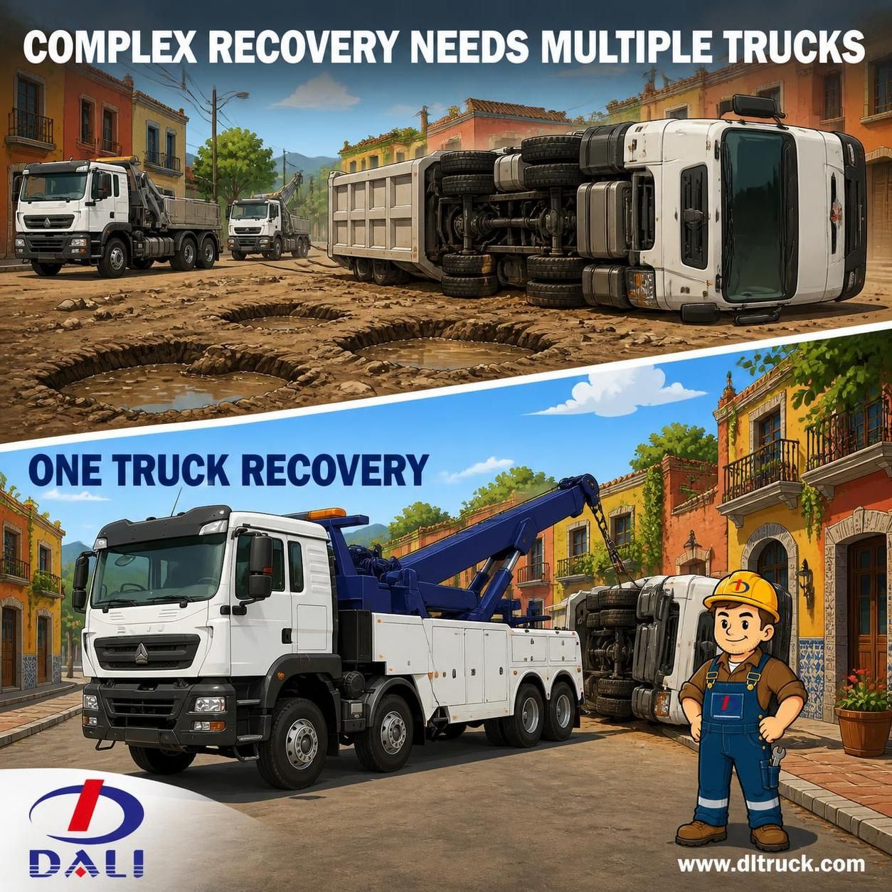 China 30Tons Rotator Wrecker Tow Truck - Factory Good Price CHENGLI - pain point 1 ad image
