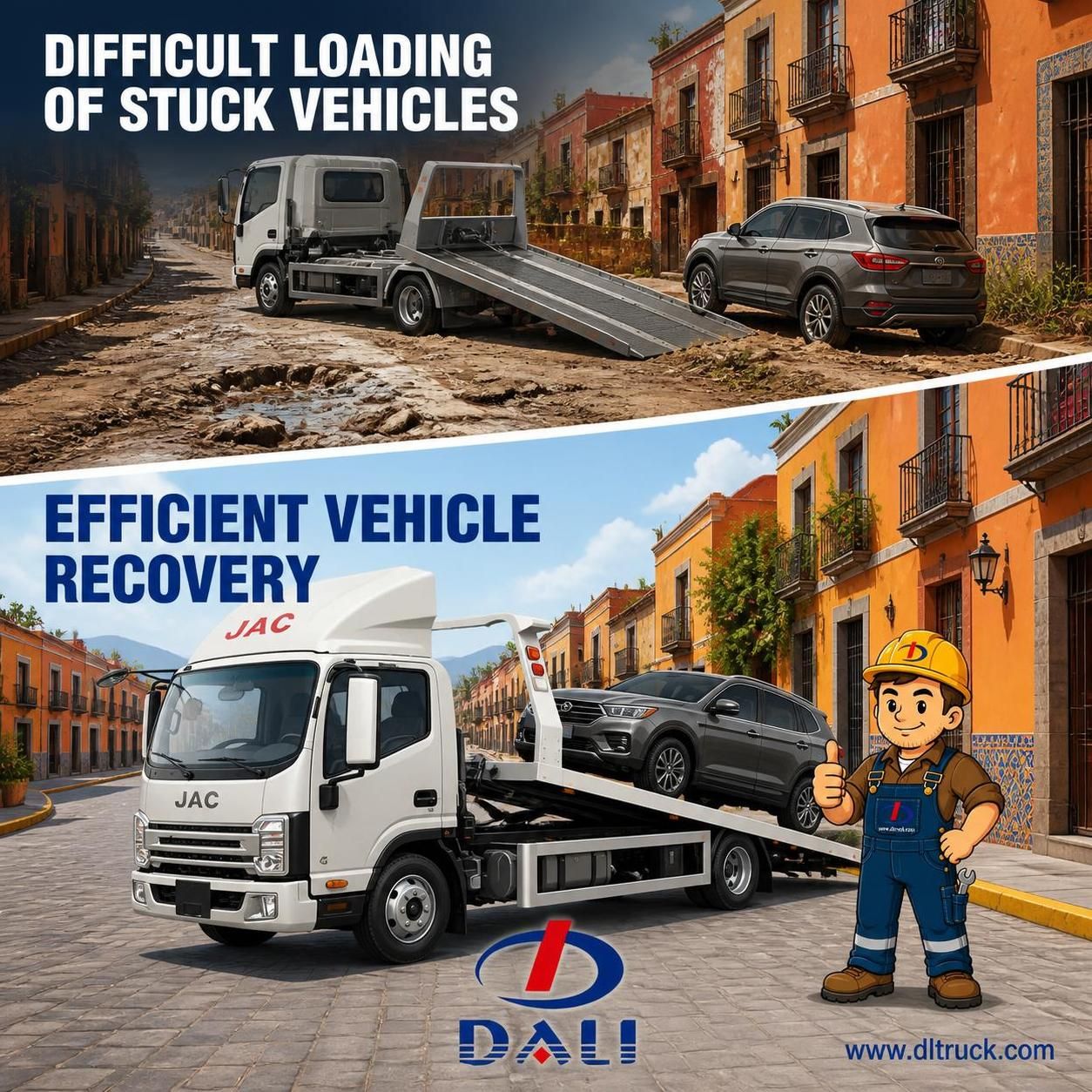 JAC Flatbed Tow Truck 4 Ton - Factory Direct Good Price CHENGLI - pain point 1 ad image