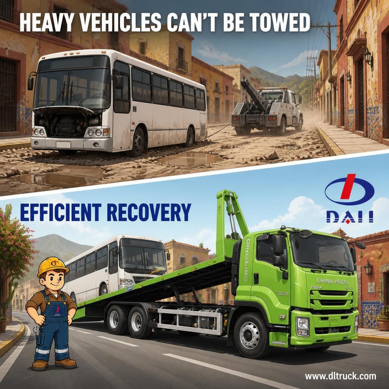 China Isuzu GIGA 10Ton Recovery Truck - Flatbed Tow Truck - pain point 1 ad image