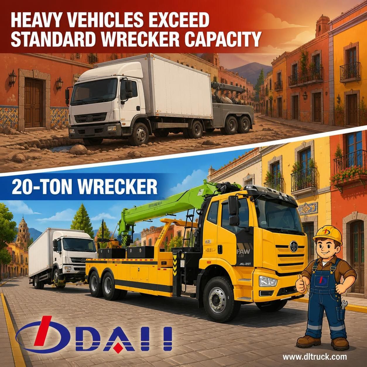 China FAW J6L 20T Wrecker Truck With Zoomlion Crane - Chengli Factory Direct - pain point 1 ad image